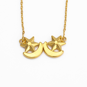 Set di Gioielli FS Vintage con Combinazione Stella e Luna, Placcato in Oro Italiano 18K, per Occasioni Speciali e Feste - Product Image 5