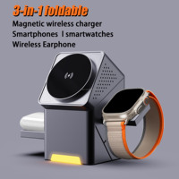 Yanchentian 2025 meilleur vendeur support multifonction Portable luxe Mobile 3In1 support rotatif chargeur sans fil avec magnétique