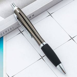 Wholesale 1.0Mm Retractable Metal Ballpoint <b>Pen</b> Custom Logo for Office Student Writing Advertising Conferences Hotels Promotions - Product Image 4