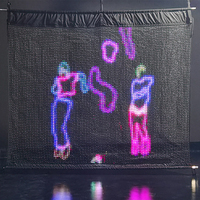 Écran LED publicitaire léger, étanche et couleur pour drones, avec luminosité de 1000 cd et taille personnalisable