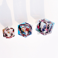 Cubo de cristal para regalo de boda, marco de foto en blanco para sublimación, impresión por transferencia de calor