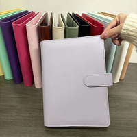 Nouvel Agenda Idée Planificateur d'Approvisionnement Vente en Gros Organisateur Macron Multicolore Rechargeable Classeur A5 6 Anneaux en Cuir PU pour Cartes Classeurs A5