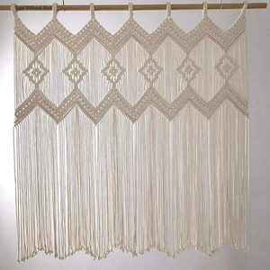 Oferta Especial: Tapiz Decorativo Moderno Hecho a Mano 100% Algodón, Cortina de Macramé para Puerta, Precio Económico, Vietnam - Product Image 1