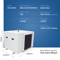 Déshumidificateur industriel pour les fermes à usage domestique et les restaurants Type de conduit de plafond 220V Moteur de compresseur neuf et d'occasion Composants de base de PLC