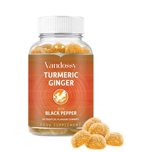 Curcuma & Gingembre Gommes à base de plantes Supplément d'aide au sommeil naturel pour adultes Soulagement du stress Soutien immunitaire Soulagement de l'anxiété - Product Image 1