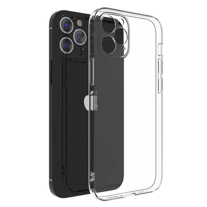 IPhone 13ケース用、iPhone 12 mini 11 ProMax用の超スリム透明クリアTPUジェルレンズカメラ保護カバー電話ケース