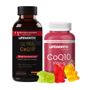 LIFEWORTH Natural Dietary Supplement Antioxidant Heart Health coq10 water soluble coenzyme q10 coq10 ubiquinol powder softgel gu