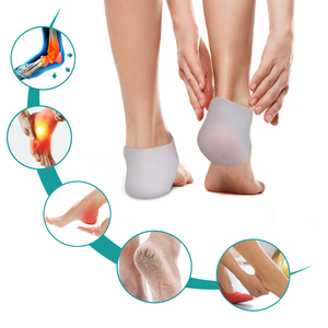 Extra Thick Gel Heel Protection <strong>Cups</strong> to Protect Heel Moisturize Sleeves Soft Comfortable Silicone Gel Heel Socks HA00557 - Product Image 3