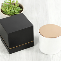 Caja de regalo de vela de dama de honor de embalaje de marca de lujo con inserto