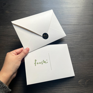 Juego de tarjetas de felicitación personalizadas y sobres con logo impreso, tarjeta de agradecimiento con sobre para empaque de regalos de boda - Product Image 3
