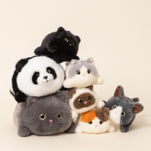 Venta al por mayor de fábrica: Peluche suave de panda/gato, juguete de animal de peluche para niñas, regalo para fiestas de cumpleaños infantiles - Product Image 1