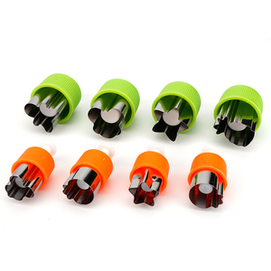 Ensemble de 8 <span class=keywords><strong>emporte</strong></span>-pièces en acier inoxydable avec <span class=keywords><strong>poussoir</strong></span> en plastique Coupe-fruits <span class=keywords><strong>et</strong></span> légumes pour la cuisine <span class=keywords><strong>et</strong></span> la cuisson - Product Image 6