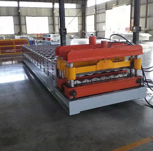 CE規格ガラス張りタイル金属製造ロールシート屋根材ロール成形機 - Product Image 1