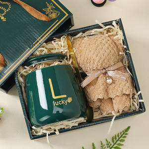 1 Set de tasses en céramique Creative Cartoon Coffee Cup <span class=keywords><strong>Scoop</strong></span> Cute Water Bottle Bear Pearl Towel Christmas Gift - Product Image 3