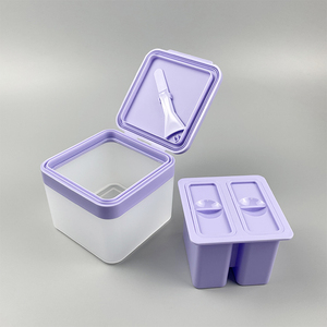 Oem New Arrival nhà máy Tím 80 + 80ml đôi hộp container mặt xạ hương chăm sóc da kem Jar hai trong một Jar mỹ phẩm bao bì - Product Image 6