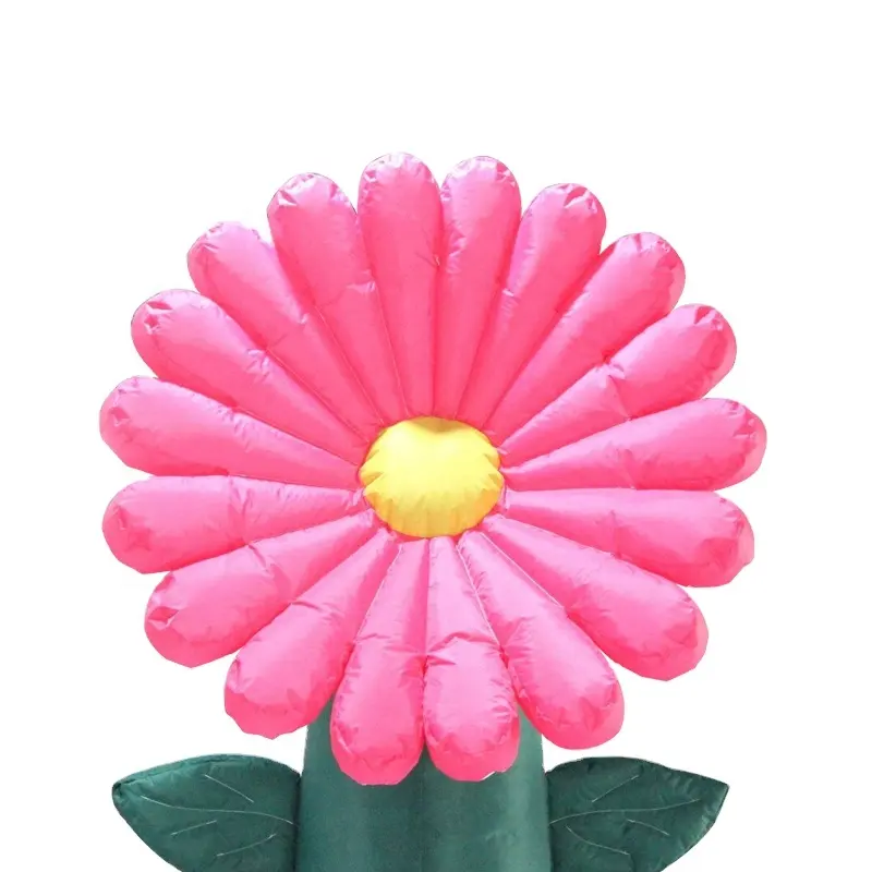 Modelo de dibujo animado para publicidad, personalizado, bonito, gigante, rosa, planta inflable para jardín