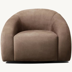 Poltrona Girevole Singola in Pelle PU Stile Mid-Century Modern per Camera da Letto e Sala <span class=keywords><strong>d</strong></span>'<span class=keywords><strong>Attesa</strong></span> - Product Image 2