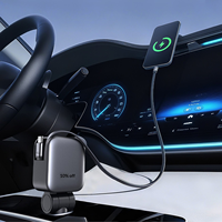 Chargeur de voiture double câble rétractable OEM ODM 99W 5-en-1 multi-ports PD 45W PPS pour allume-cigare avec logo personnalisé