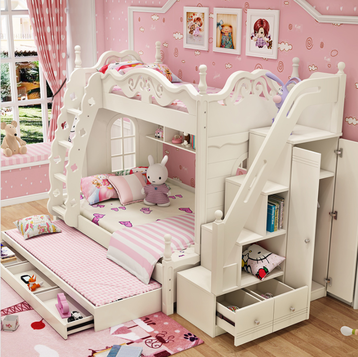 新デザイン子供用ベッド プリンセスキャッスルバンクベッド 1200×1900mm