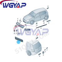 WGYAP Calandre inférieure avant de voiture pour VW Polo Derby Vento-IND OEM 6R0853677 a J H D G E 9B9 6C0853671 M N B C P D RYP 6C0853677 041