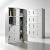 Armoire de vestiaire pour employés à 12 portes en métal, prix d'usine, armoire de rangement pour employés en acier laminé à froid avec serrure, robuste