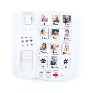 Téléphone à gros clavier avec 10 touches de mémoire et un numéroteur, téléphone à gros boutons avec photos pour <span class=keywords><strong>personnes</strong></span> âgées - Product Image 4