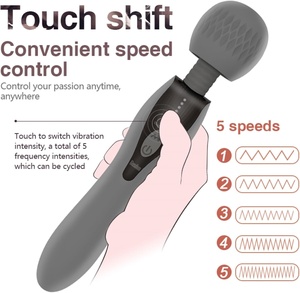 Hai đầu gentlemanly AV Stick Vibrator cảm ứng tính năng nữ masturbator citoral liếm g-spot Vibrator - Product Image 3