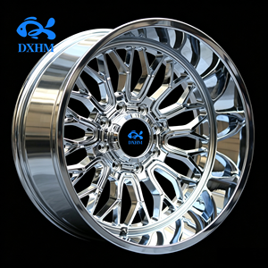 ล้อรถบรรทุกแบบ Deep Dish ขนาด 20 22 24 นิ้ว 6x139.7 สีเงินโครเมียมแบบกำหนดเอง สำหรับรถกระบะ SUV Ram - Product Image 1