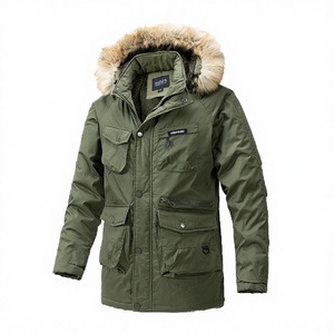 Vestes d'hiver décontractées en polaire chaude avec capuche en fausse fourrure, fermeture éclair, écologiques, respirantes et coupe-vent pour hommes Liu Ming – Vente en gros à prix abordable - Product Image 3