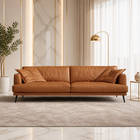 YUANCHANG Modernes L-förmiges Ecksofa-Set Kunstleder-Polsterung Lärchenholzrahmen Manganstahl Wohnzimmer-Sofa