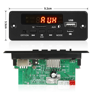 Manos libres 50W amplificador MP3 placa decodificadora pantalla a Color DC 12V <span class=keywords><strong>Bluetooth</strong></span> V5.0 REPRODUCTOR DE MP3 para coche módulo de grabación USB FM AUX Radio - Product Image 4