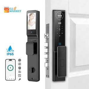 Glomarket Tuya Aluminum Alloy IP65 Waterproof Fingerprint Face Recognition Smart Lock Wi-Fi Emergency Charging Aluminum Steel - Product Image 1