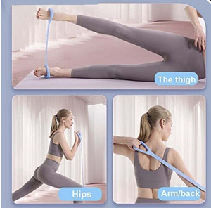 Banda Elastica di Resistenza in Silicone a Forma di 8 con Maniglie per <span class=keywords><strong>Allenamento</strong></span> Pure Barre, Petto, <span class=keywords><strong>Braccia</strong></span> e Spalle 15-35 Libbre - Product Image 6