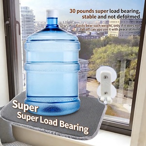 Plastic Solid Foldable Cat Hammock with Window Suction Wall-mounted Hanging <b>Bed</b> & Climbing Rack - Product Image 3