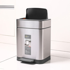 ถังขยะสี่เหลี่ยมสแตนเลสแบบเหยียบ 6 ลิตร สำหรับใช้ภายในอาคาร - Product Image 1