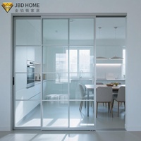 Partisi Aluminium Premium Desain Modern Kedap Suara Garansi 5 Tahun Bersertifikasi NFRC Tahan Benturan Badai Tahan Air Interior