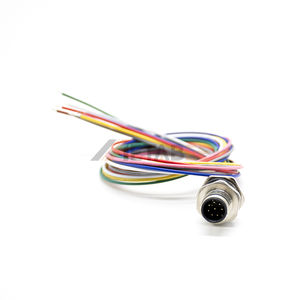 Conector Macho de Montaje Trasero IP67 M12 de 8 Pines con Codificación A, Cable Previamente Conectado de 24 AWG para Codificador y E/S de Señal - Product Image 3
