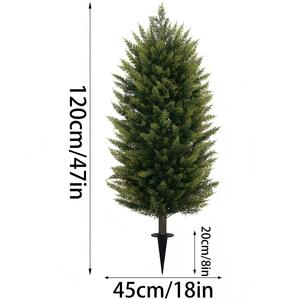 Decoración de boda, árboles de ciprés artificiales, ciprés <span class=keywords><strong>italiano</strong></span> artificial, plantas artificiales redondas resistentes para interiores y exteriores, maceta de metal. - Product Image 4