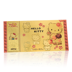Spedizione Gratuita Set di Banconote in Polimero con Lamina d'Oro, Carte Collezionabili Anime con Gattini Carini, Souvenir - Product Image 4