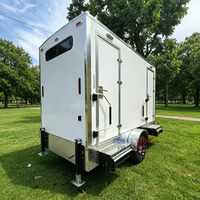 Remorque sanitaire standard canadienne à 2 postes avec climatisation, remorque de luxe pour toilettes mobiles, idéale pour les événements en plein air