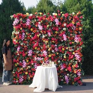 Venta caliente 5d/8d seda Floral Panel Artificial multicolor flor pared para boda Navidad y graduación etapa Decoración - Product Image 1