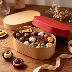 Caja <span class=keywords><strong>de</strong></span> Papel Rígida Ovalada Ecológica con Tapa, Caja <span class=keywords><strong>de</strong></span> Regalo Personalizada para Joyería, Alimentos, Dulces, Venta <span class=keywords><strong>al</strong></span> por Mayor <span class=keywords><strong>de</strong></span> Fábrica, OEM - Product Image 2