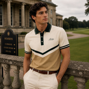 Polos Deportivos Estilo Old Money de Secado Rápido, Transpirables y que Absorben la Humedad, para Hombre, Corte Ajustado, Manga Corta, Personalizables para Golf - Product Image 1