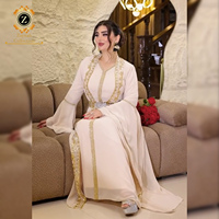 Abaya musulmane élégante et respirante en polyester pour femme, idéale pour les mariages et les fêtes, manches longues, mode du Moyen-Orient