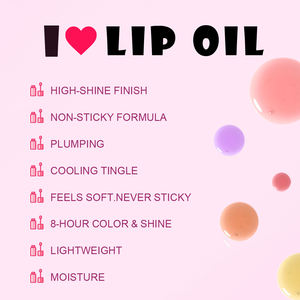 Personalice su logotipo Maquillaje <span class=keywords><strong>de</strong></span> larga duración Etiqueta privada Aceite hidratante Vegano para labios al por mayor - Product Image 3