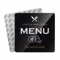 Autocollant NFC en acrylique adhésif étanche de 10 cm, carte NFC programmable, étiquette NFC pour menu de restaurant, personnalisable OEM ODM