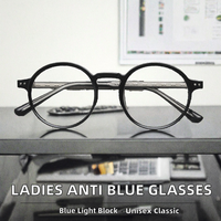 Lunettes Classiques 2026 Femme Homme Rétro Accessoires TR90 Léopard Gris Jaune Noir Acétate Coréen Anti-Lumière Bleue