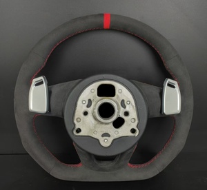 Volant de voiture personnalisé de style <span class=keywords><strong>Audi</strong></span> RS en Alcantara, volant sport entièrement en daim pour <span class=keywords><strong>Audi</strong></span> A3 A4 A5 A6 A7 <span class=keywords><strong>Q3</strong></span> Q5 Q7 <span class=keywords><strong>S</strong></span>/RS <span class=keywords><strong>Line</strong></span> - Product Image 2