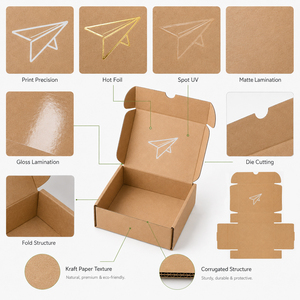 Own Factory Hot Selling Corrugated Mailer Boxes Eco Friendly Recyclable Custom Logo Printed Shipping Boxes For Apparel Packaging - Product Image 4
