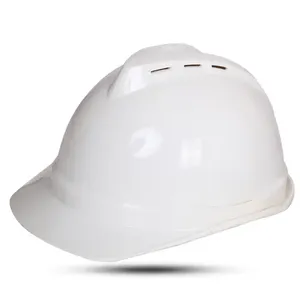 <span class=keywords><strong>Casque</strong></span> de sécurité personnalisé Histay His-107 jaune en HDPE de type V, 4 points de suspension, taille réglable, certifié EN397 pour la construction - Product Image 2